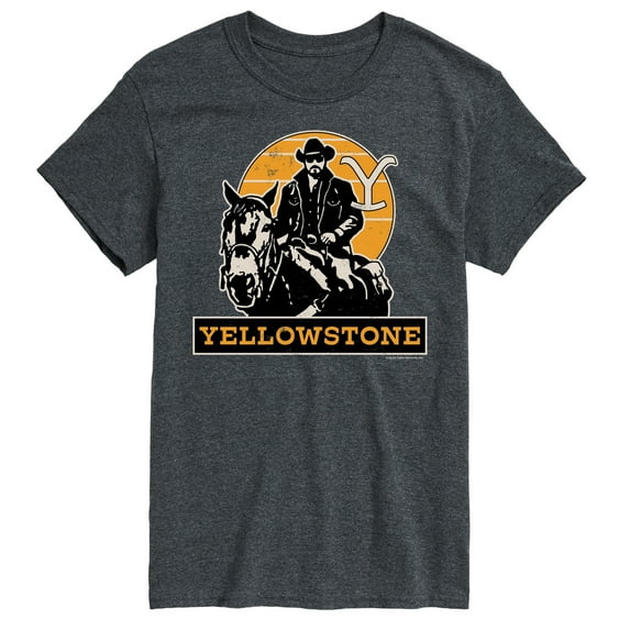 Yellowstone - Rip Rideing Horseback - Men's Short Sleeve Graphic T-Shirt