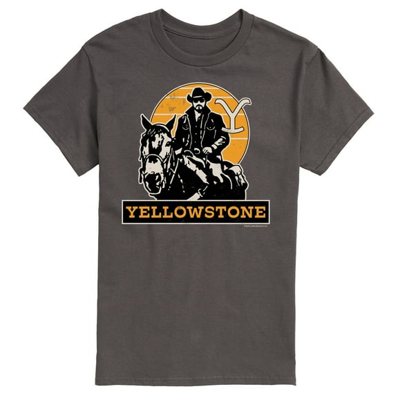 Yellowstone - Rip Rideing Horseback - Men's Short Sleeve Graphic T-Shirt