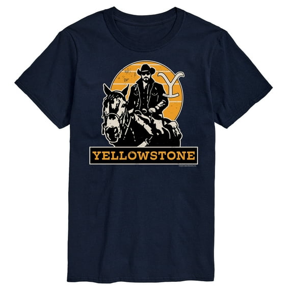 Yellowstone - Rip Rideing Horseback - Men's Short Sleeve Graphic T-Shirt
