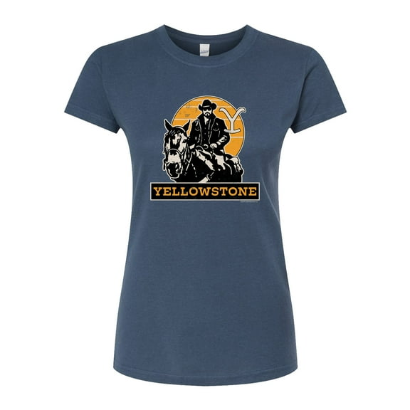 Yellowstone  - Rip Riding Horseback - Juniors Fitted Graphic T-Shirt