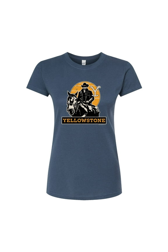 - Rip Riding Horseback - Juniors Fitted Graphic T-Shirt