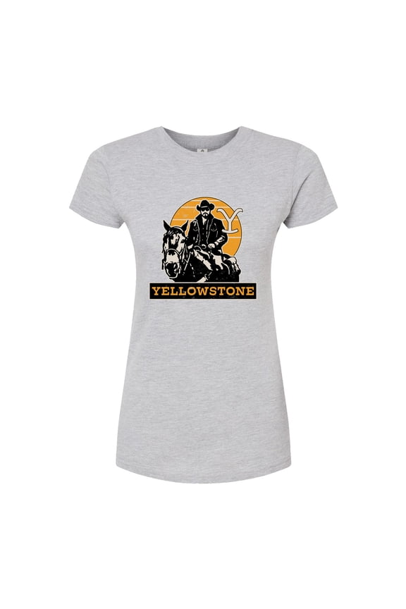 - Rip Riding Horseback - Juniors Fitted Graphic T-Shirt