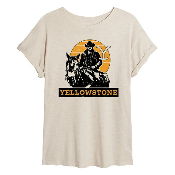 Yellowstone - Rip Riding Horseback - Women's Oversized T-Shirt