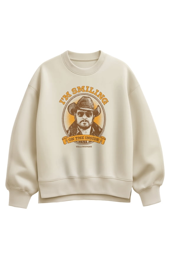 - Rip Smiling Inside - Women's Oversized Fleece Crew Sweatshirt
