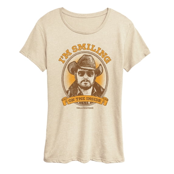 Yellowstone - Rip Smiling Inside - Women's Short Sleeve Graphic T-Shirt