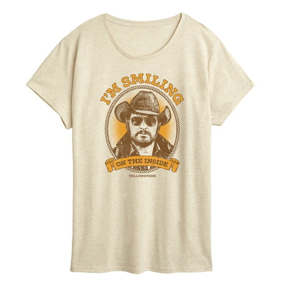 Yellowstone - Rip Smiling Inside - Women's Short Sleeve Graphic T-Shirt