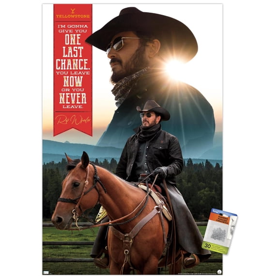 Yellowstone - Rip Wall Poster with Push Pins, 22.375" x 34"