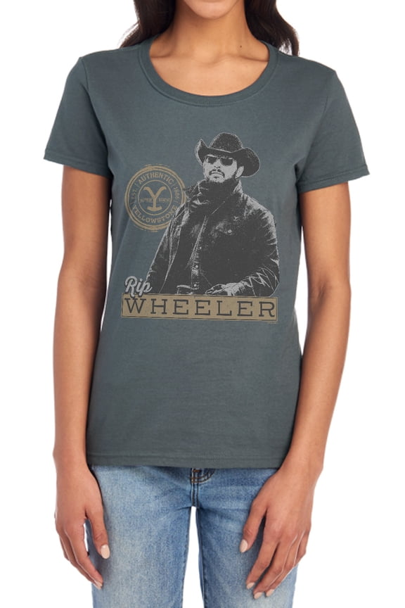 Yellowstone Rip Wheeler Women's T Shirt, Charcoal, Large