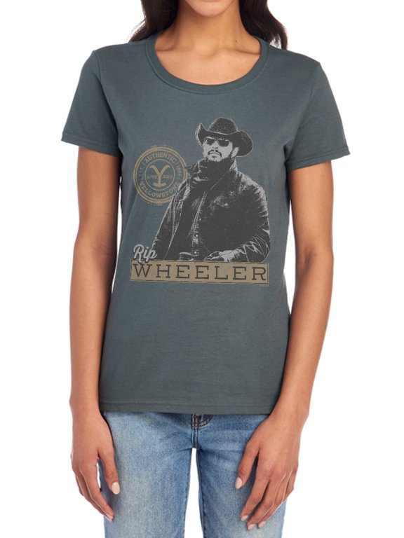 Yellowstone Rip Wheeler Women's T Shirt, Charcoal, Medium