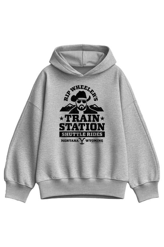 - Rip Wheeler's Train Station - Women's Oversized Fleece Hoodie Sweatshirt