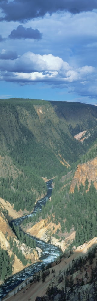 Yellowstone River Yellowstone National Park Montana Canvas Art - Panoramic Images (27 x 9)