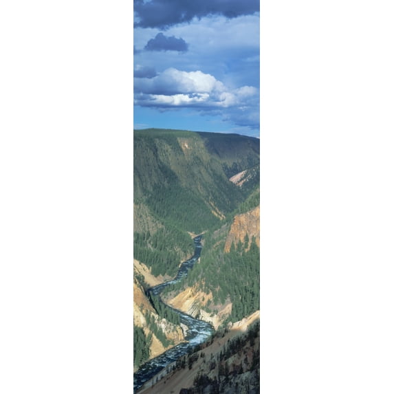Yellowstone River, Yellowstone National Park, Montana Poster Print (36 x 12)