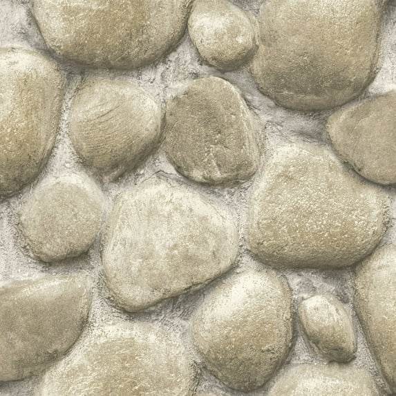 Yellowstone Root Rocks Beige Peel & Stick Wallpaper