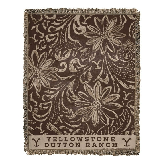 Yellowstone Saddle Woven Paramount Jacquard Throw Blanket, 46 x 60 inches