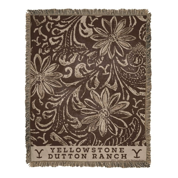 Yellowstone Saddle Woven Paramount Jacquard Throw Blanket, 46 x 60 inches