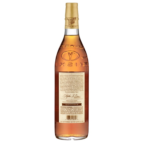 Yellowstone Select Straight Bourbon, 750 ml Bottle, 47% ABV