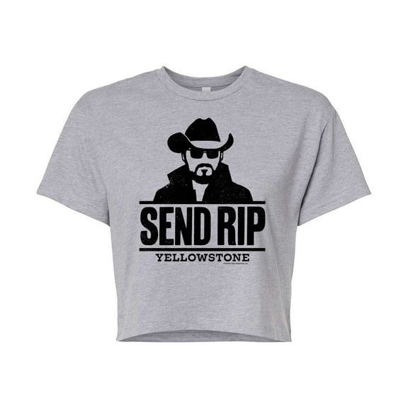 Yellowstone  - Send Rip - Juniors Cropped Cotton Blend T-Shirt