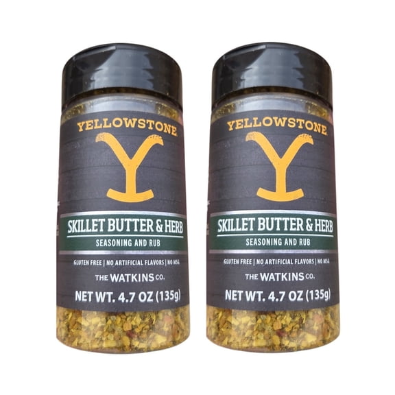 Yellowstone Skillet Butter & Herb Seasoning & Rub 4.7 Oz (2 Pack)