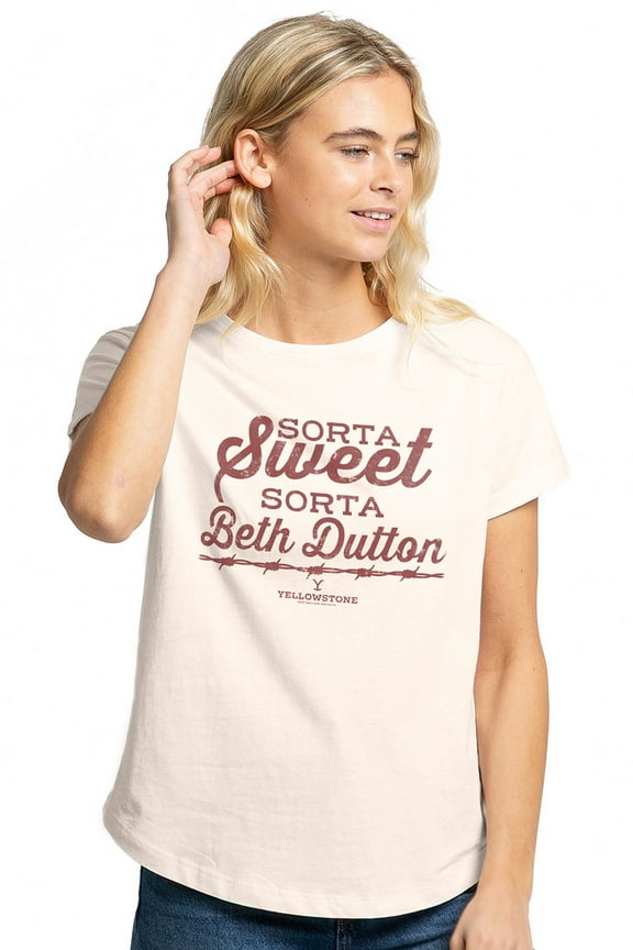 Sorta Sweet Sorta Beth Dutton Women's Graphic T-Shirt Rolled Sleeve Tee