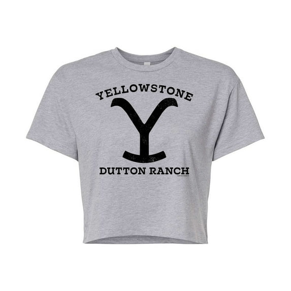 Yellowstone - Stone Dutton Bravado - Juniors Cropped Cotton Blend T-Shirt
