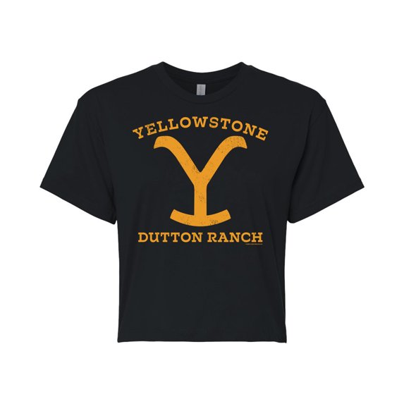 Yellowstone - Stone Dutton Bravado - Juniors Cropped Cotton Blend T-Shirt