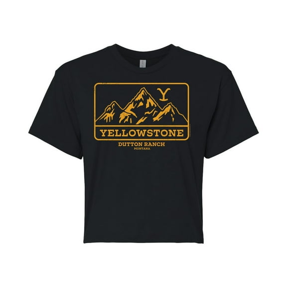 Yellowstone  - Stone Dutton Outdoor - Juniors Cropped Cotton Blend T-Shirt