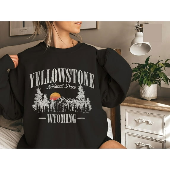 Yellowstone Sweatshirt Unisex, National Park Hoodie, Hiking Crewneck, Family Road Trip Camping Gift