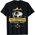 thumbnail image 1 of Yellowstone T shirt National Park US Bison Buffalo Vintage T-Shirt, 1 of 5