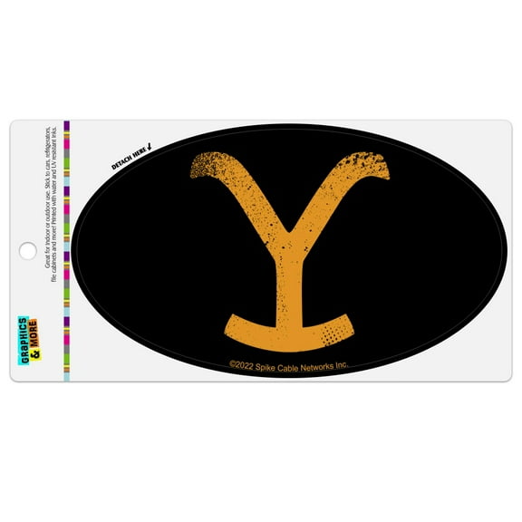 Yellowstone TV Show Brand Automotive Car Refrigerator Locker Vinyl Euro Oval Magnet