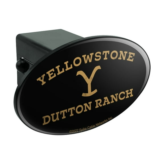 Yellowstone TV Show Dutton Ranch Oval Tow Trailer Hitch Cover Plug Insert