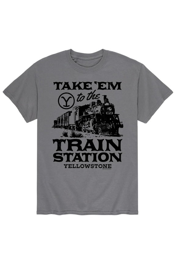 - Take 'Em To The Train Station - Men's Short Sleeve Graphic T-Shirt