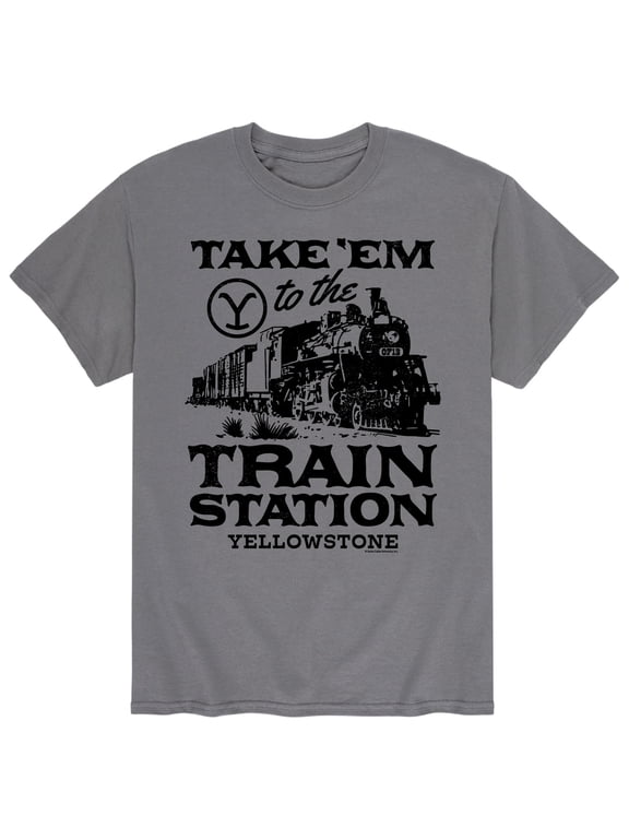- Take 'Em To The Train Station Men's Short Sleeve Graphic T-Shirt