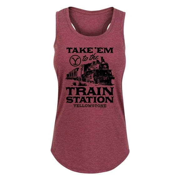 Yellowstone - Take 'Em To The Train Station - Women's Racerback Tank Top