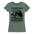 thumbnail image 1 of Yellowstone - Take 'Em To The Train Station - Women's Short Sleeve Graphic T-Shirt, 1 of 5