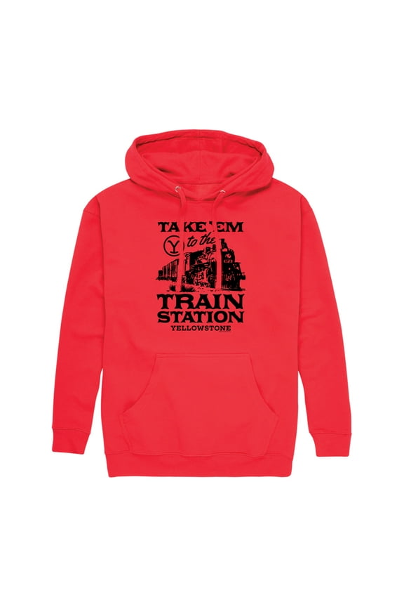 - Take Em Train Station- Mens Fleece Pullover Hoodie