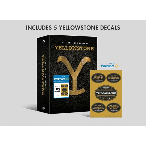 Yellowstone: The First Four Seasons (Walmart Exclusive Decals) (DVD)
