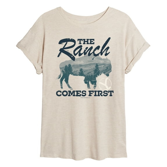 Yellowstone - The Ranch Comes First - Juniors Ideal Flowy Muscle T-Shirt