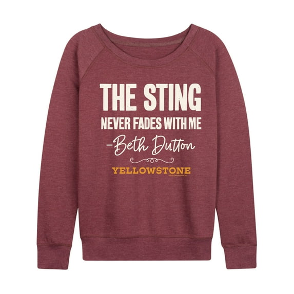 Yellowstone - The Sting Never Fades - Women's Lightweight French Terry Long Sleeve Shirt