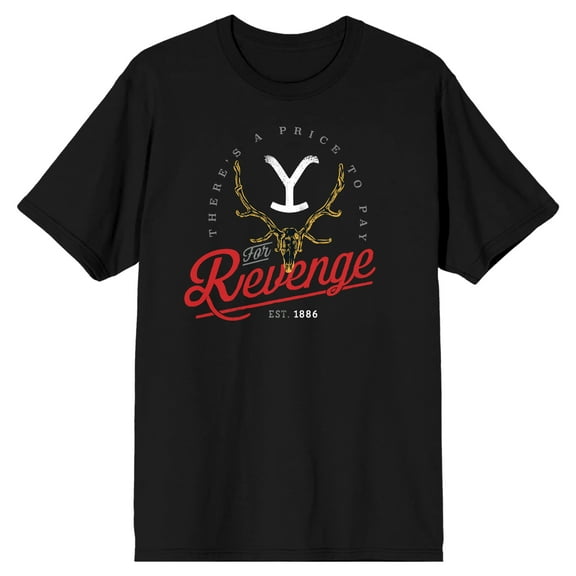 Yellowstone There's A Price To Pay For Revenge Men's Black T-shirt-Small