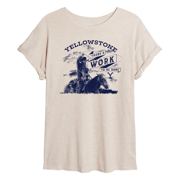 Yellowstone - Theres Work To Be Done - Women's Oversized Graphic T-Shirt