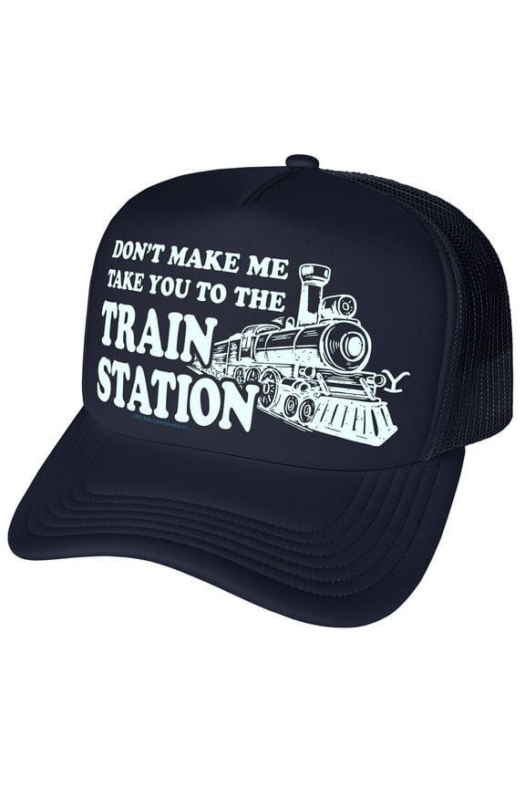 Yellowstone Train Station Foam Snapback Trucker Hat - Unisex for Men and Women