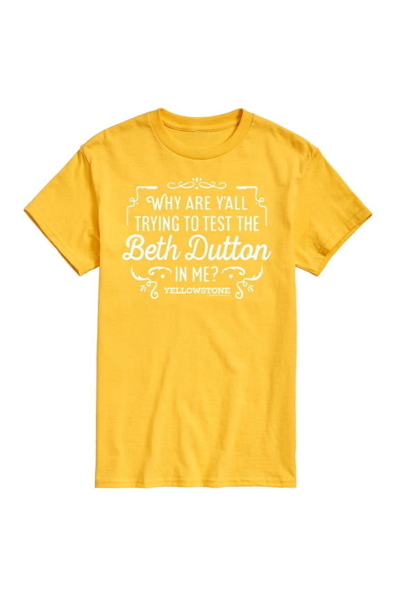 - Trying To Test The Beth Dutton - Men's Short Sleeve Graphic T-Shirt
