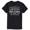 thumbnail image 1 of Yellowstone - Trying To Test The Beth Dutton - Men's Short Sleeve Graphic T-Shirt, 1 of 6