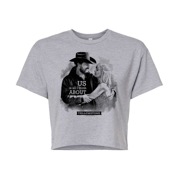 Yellowstone  - Us Is All I Think About - Juniors Cropped Cotton Blend T-Shirt
