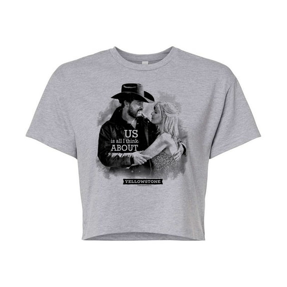 Yellowstone - Us Is All I Think About - Juniors Cropped Cotton Blend T-Shirt