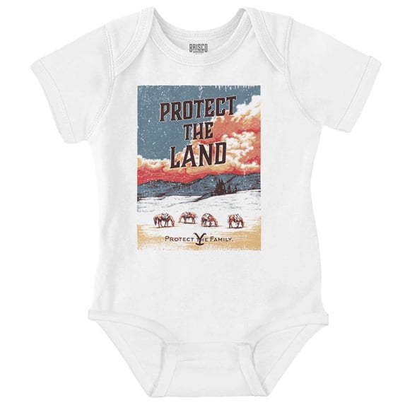 Yellowstone Vintage Protect the Land Romper Boys or Girls Infant Baby Brisco Brands NB