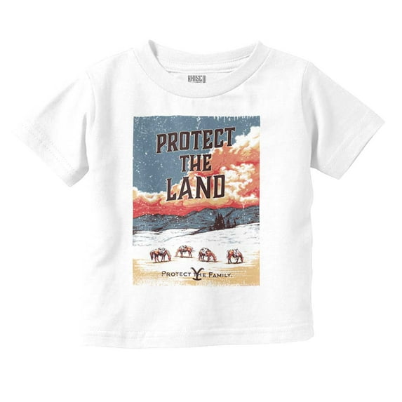 Yellowstone Vintage Protect the Land Toddler Boy Girl T Shirt Infant Toddler Brisco Brands 6M
