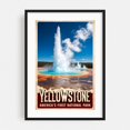 thumbnail image 1 of Yellowstone Vintage Travel Poster – America’s First National Park - Illustration Travel Poster Vintage Poster Nature Landscape Scenic Wilderness Black Framed Wall Art Print 24 x 36 inches, 1 of 8