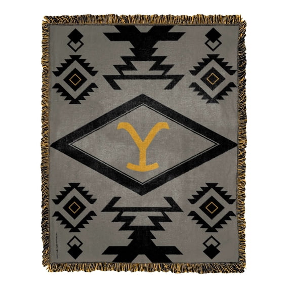 Yellowstone Waffle Aztec Paramount Jacquard Throw Blanket, 46 x 60 inches