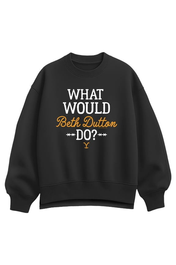 - What Would Beth Dutton Do - Women's Oversized Fleece Crew Sweatshirt